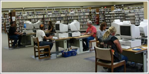 Computers in a library