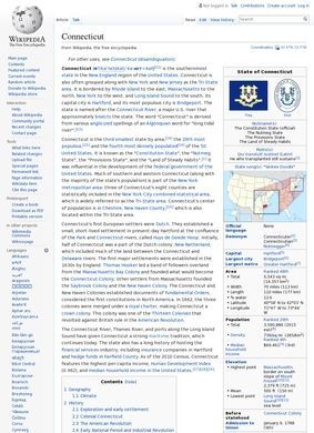 Wikipedia: Connecticut
