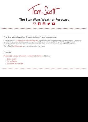 Star Wars Weather Forecast