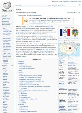 Wikipedia – Iowa