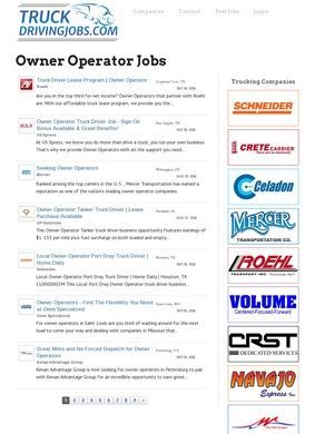 National Owner Operator Jobs