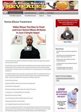 Tennis elbow treatment tips