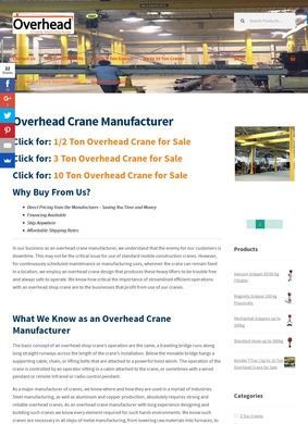Overhead Crane Manufacturer