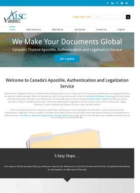 ALSC: Authentication Legalization Services Canada