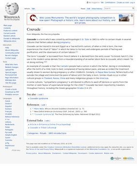 Wikipedia: Couvade