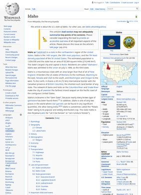 Wikipedia – Idaho
