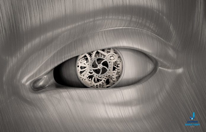 Creative-high-quality-118 Robot's eye - Stock photography