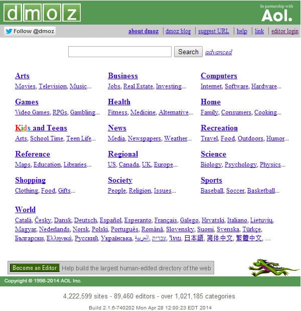 DMOZ - the best free web directory out there.