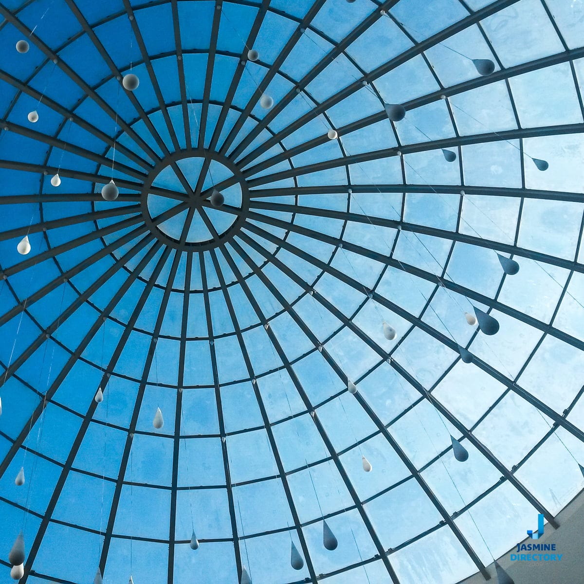 Ceiling made of glass