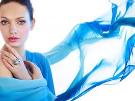 Woman in Blue Scarf-high-quality