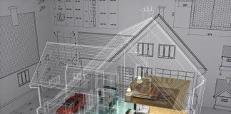 3D Isometric View the Residential House on Architect Drawing-architecture-and-design-4
