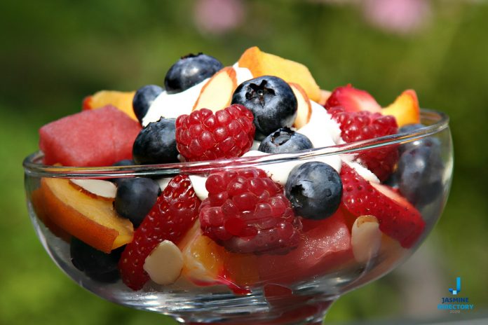 Fruity salad-closeup-isolated-4