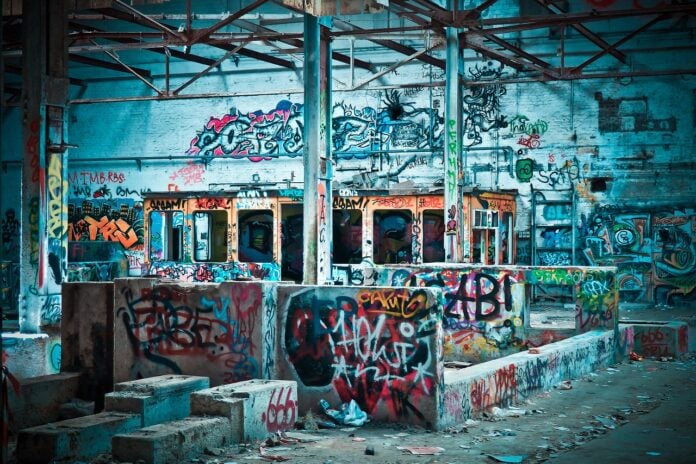 lost places, graffiti, abandoned