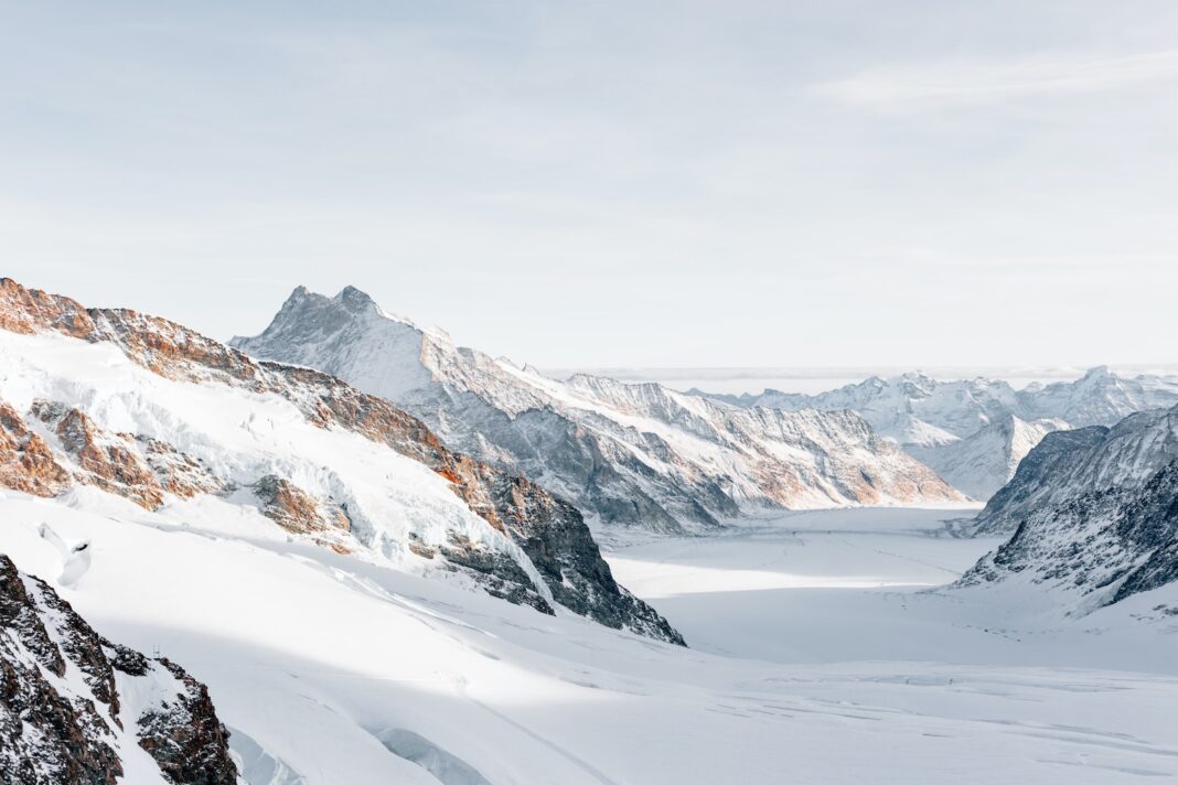 mountains covered with snow