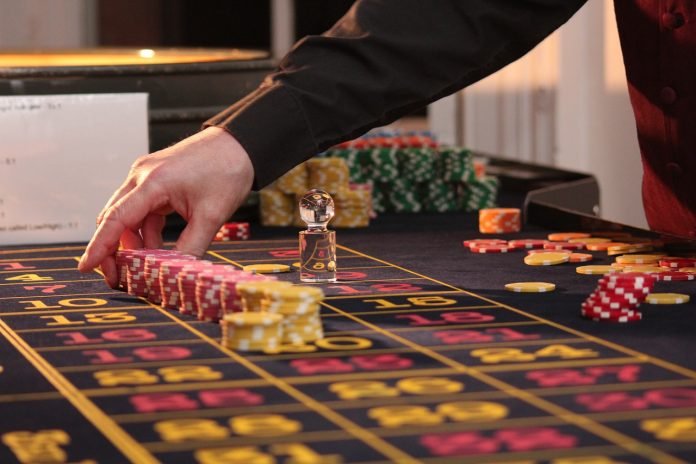 roulette, table, chips