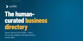 Business directory myths worth ignoring in 2026 Jasmine Business Directory promotional graphic on teal background with logo and service description, representing trusted business listing platforms discussed in the directory myths article.