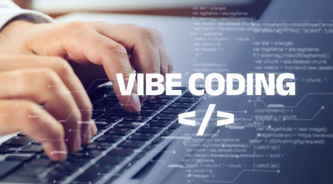 Close-up of hands typing on a laptop keyboard with code visible on screen, illustrating the hands-on approach to learning technical SEO skills independently.