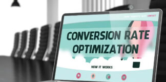 Accelerated Mobile Pages (AMP): Dead or Evolved? Laptop computer displaying a conversion rate optimization webpage on its screen, illustrating concepts of web performance and mobile-first development strategies.
