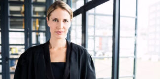 Women-Focused African Directory Platforms Rise Woman in formal black attire holds an open red book in a light-filled modern office, representing the growth of women-focused business directory platforms across Africa.