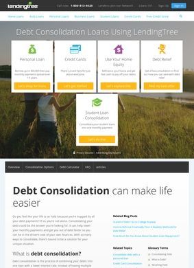 Lending Tree: Debt Consolidation