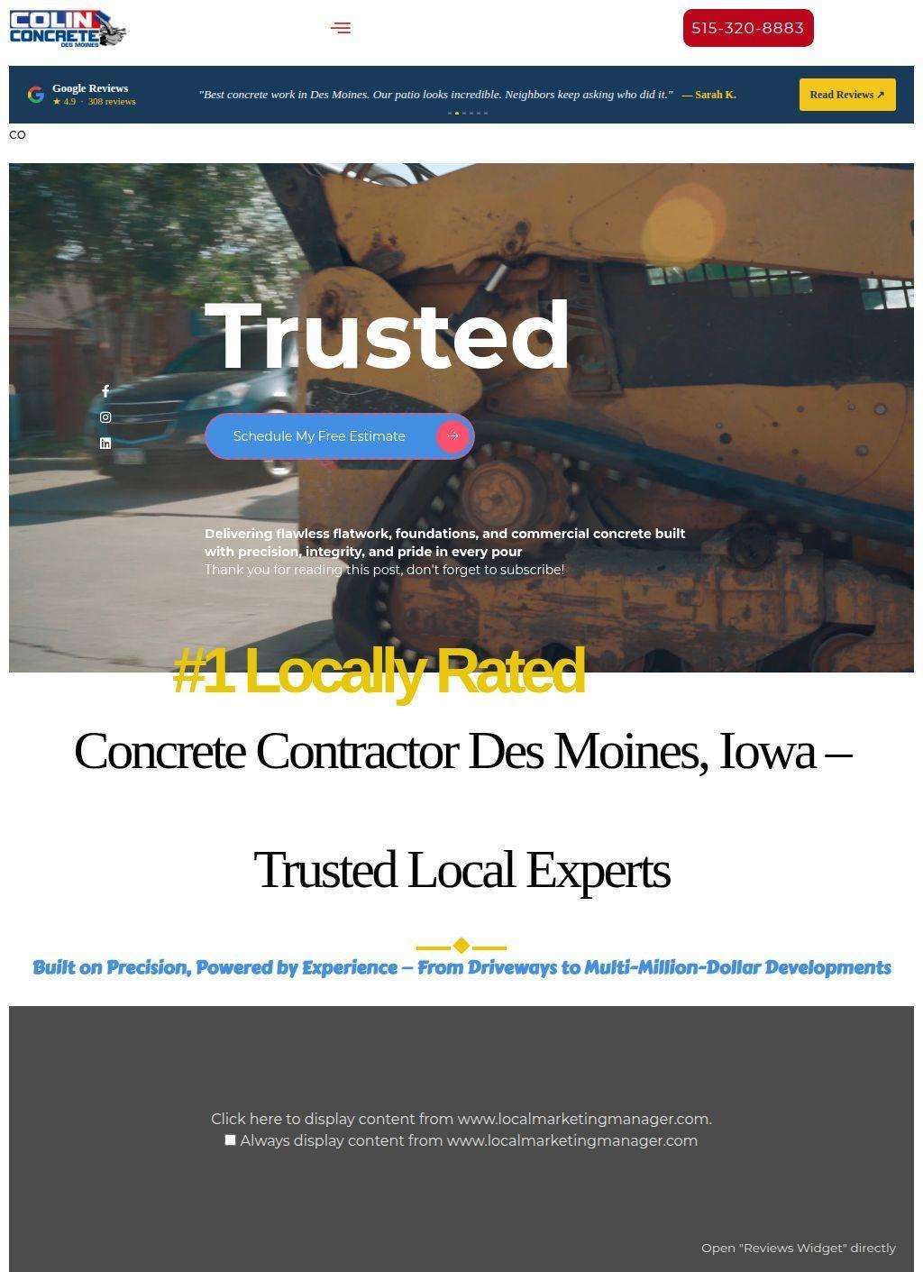 Concrete Contractor Des Moines