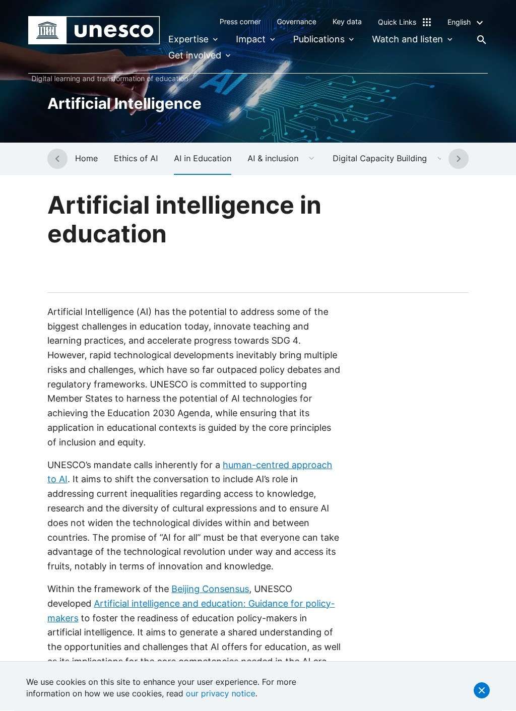 UNESCO AI in Education