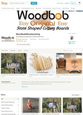 Woodbob.com's Original Maple & Bamboo Personalized Cutting Boards