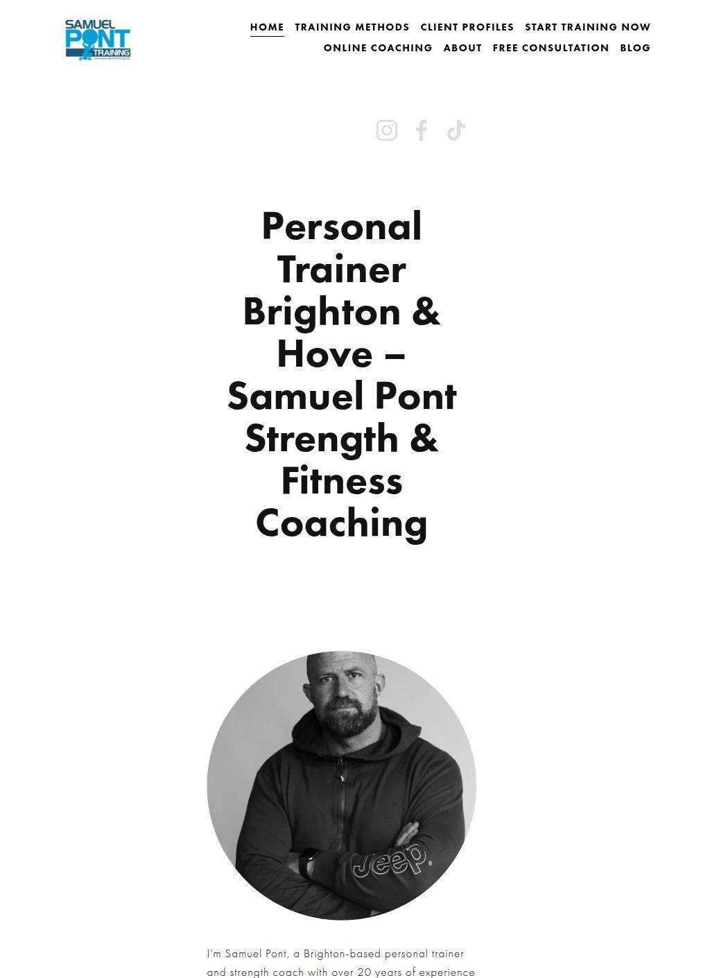 https://www.personal-trainerbrighton.co.uk/ Samuel Pont Personal Training