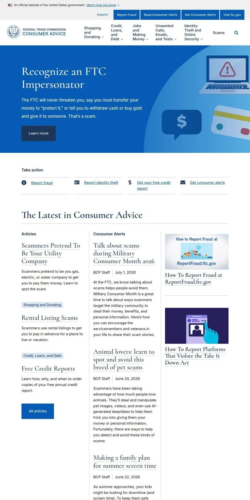 FTC Consumer Advice