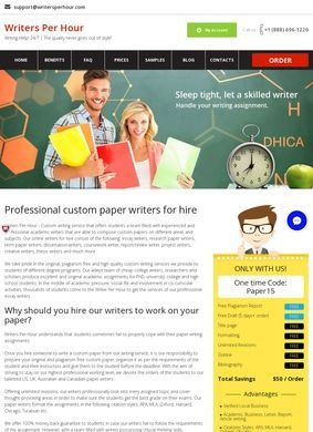 Writers Per Hour: Custom Writing Service