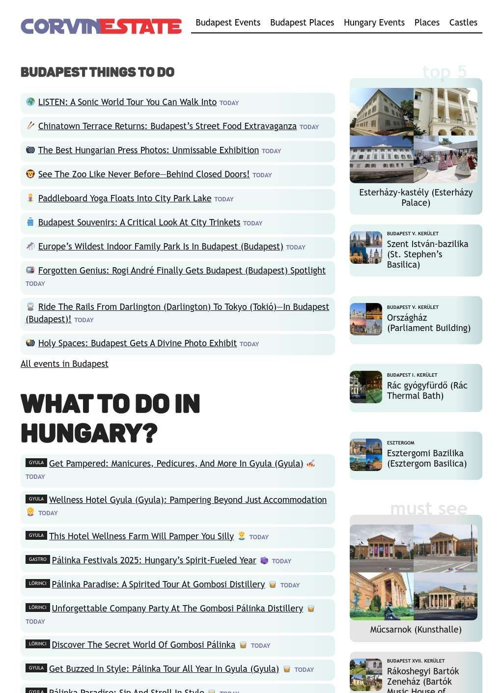 CorvinEstate Hungary Travel Guide