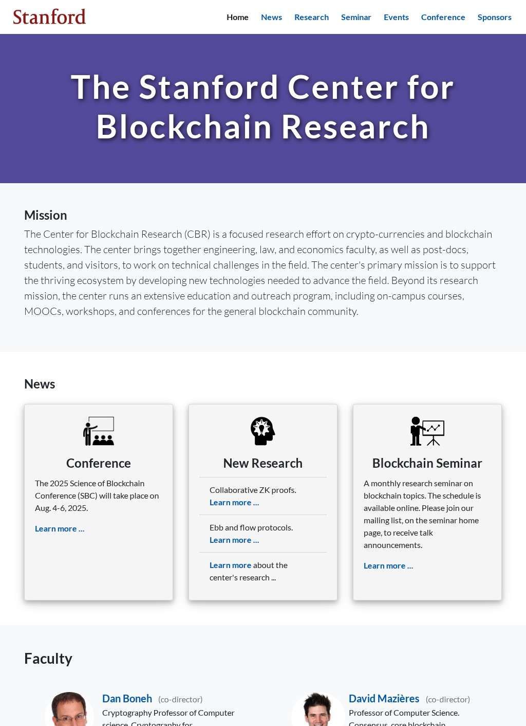 Stanford Center for Blockchain Research