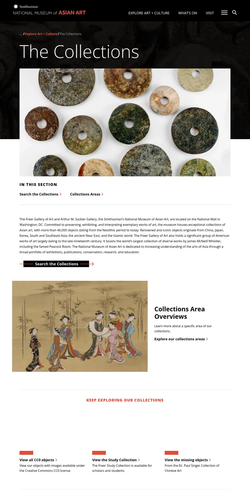 Smithsonian National Museum of Asian Art ceramics collections