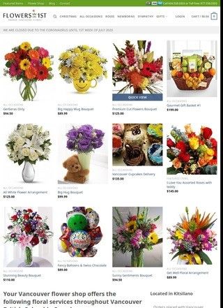 Vancouver Florist, Flowers on 1st