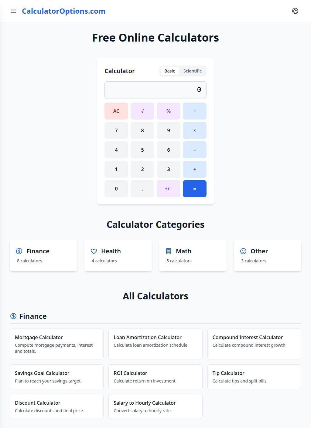 CalculatorOptions.com