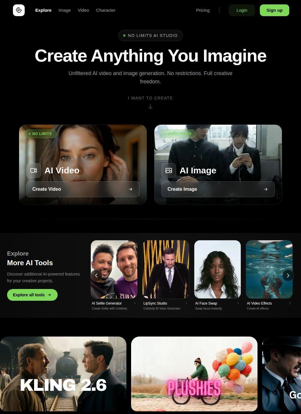 GoCrazyAI: Uncensored AI Video Generator