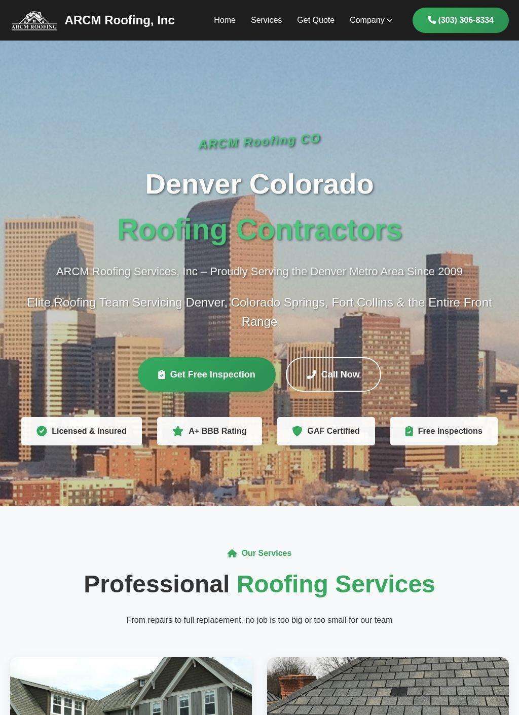 ARCM Roofing Littleton CO