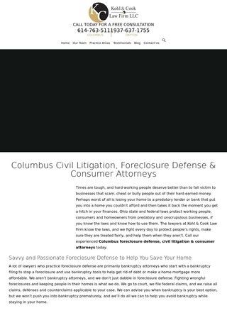 Columbus Foreclosure Defense & Consumer Law Attorney