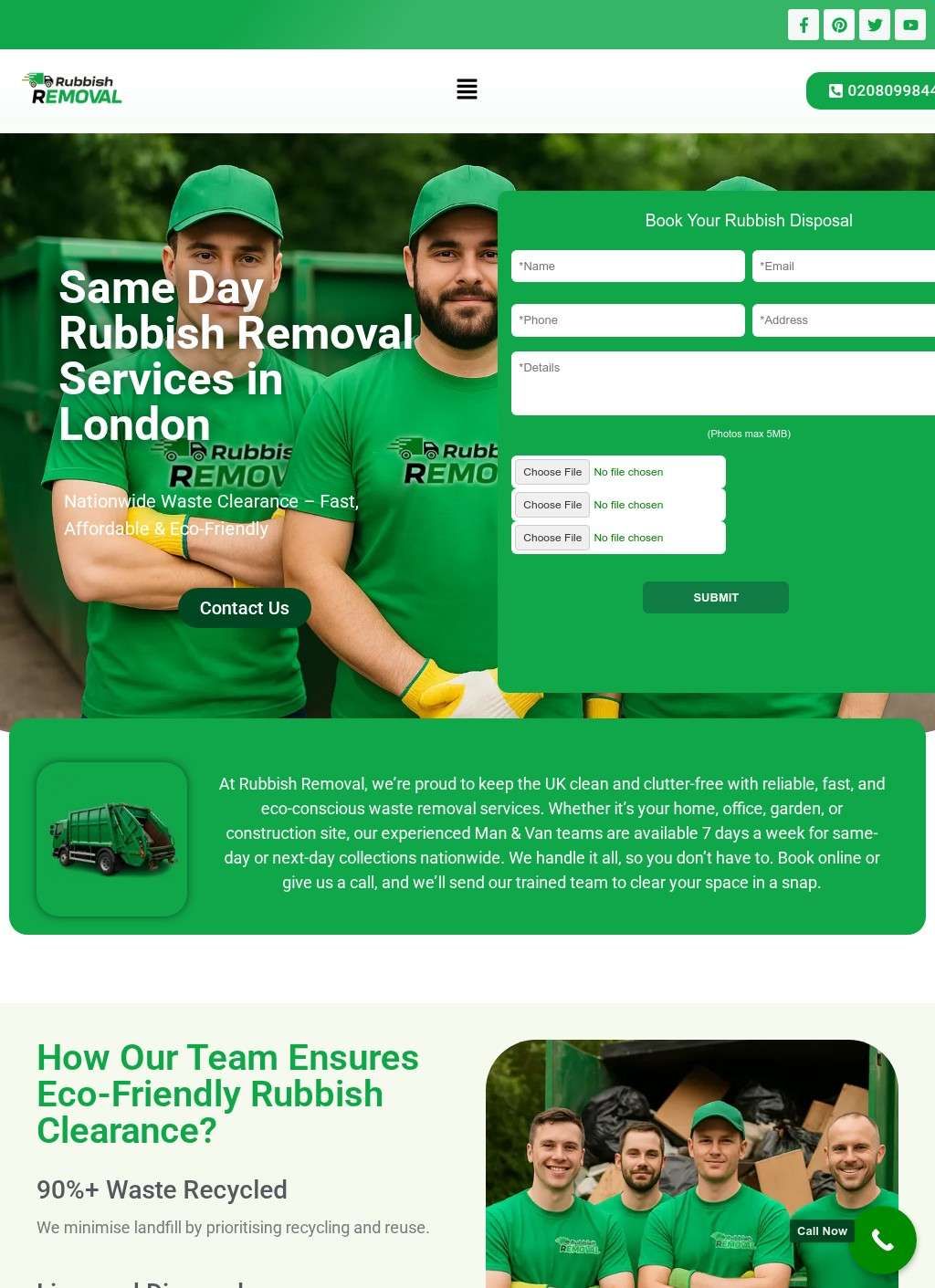 Same Day Waste Removal Services- Rubbish Removal UK
