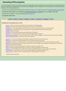 Interesting DOS Programs