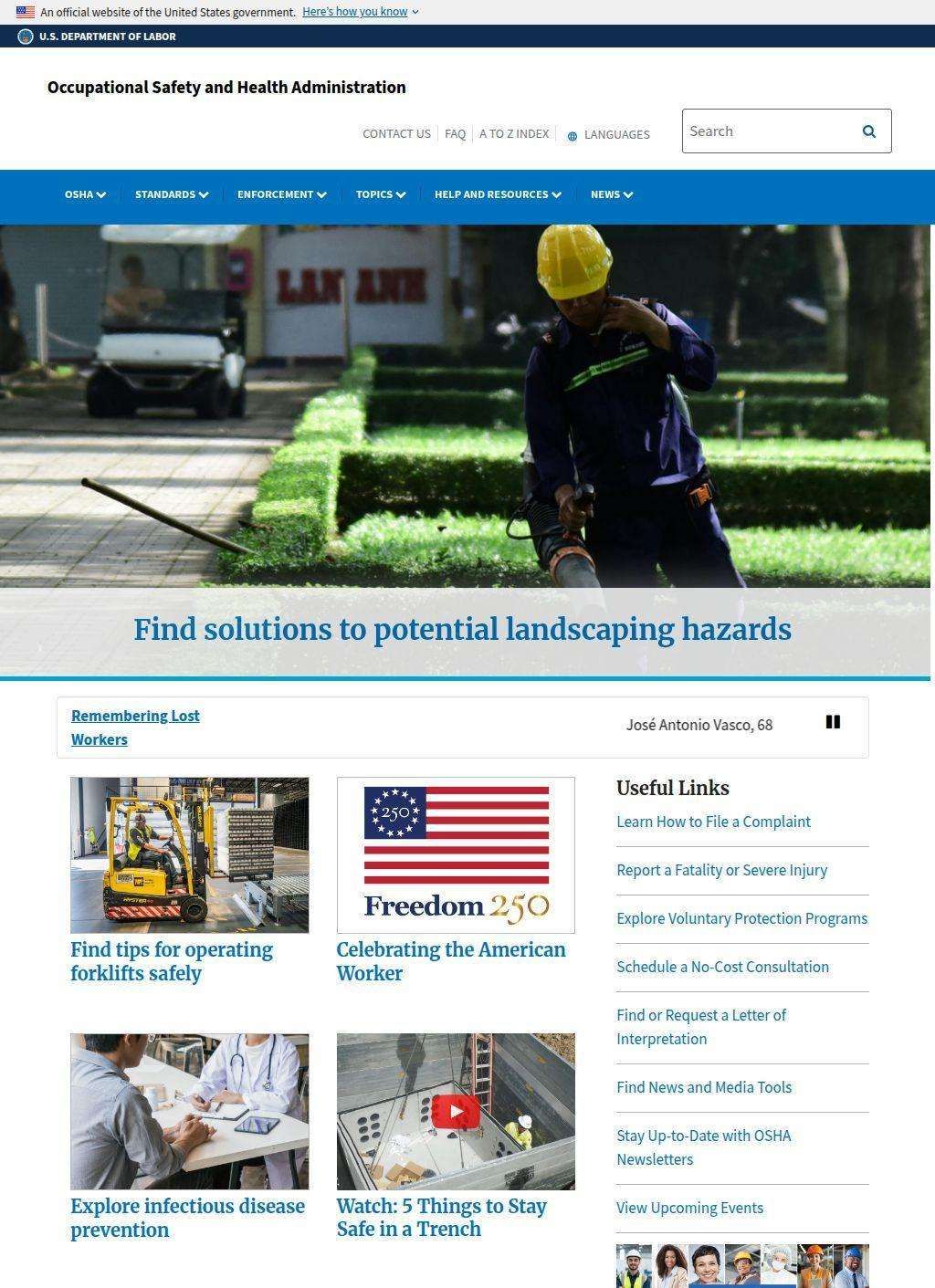 OSHA Walking-Working Surfaces (U.S. Department of Labor)