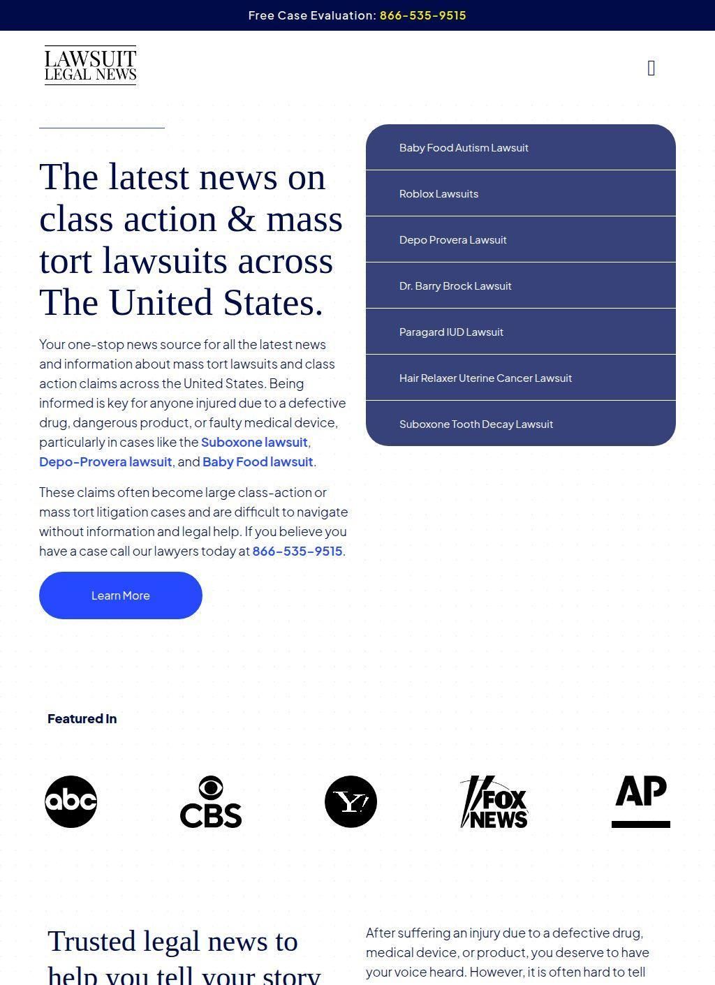 Lawsuit Legal News - Class Action & Mass Tort News