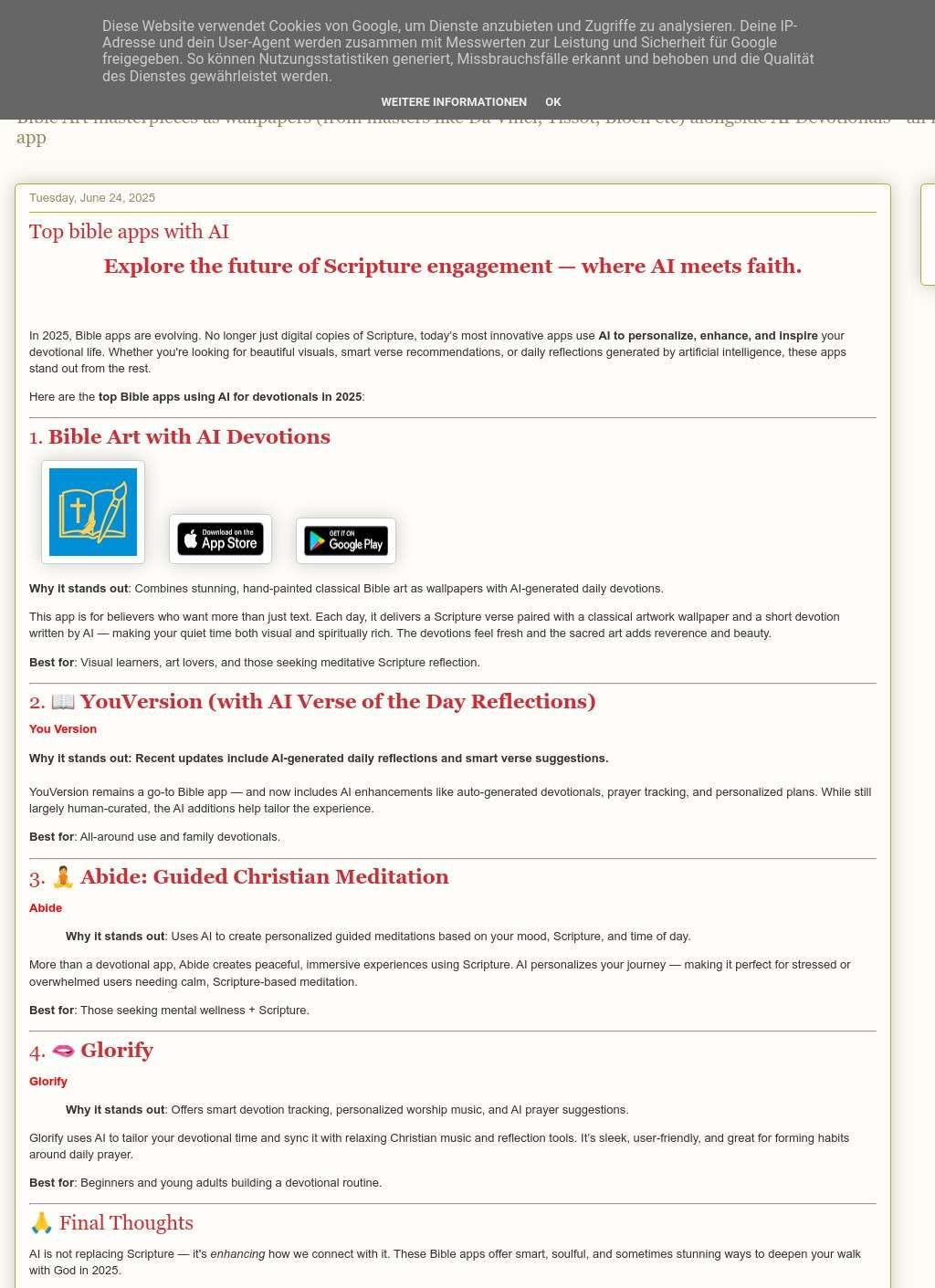 Bible Art with AI Devotions App