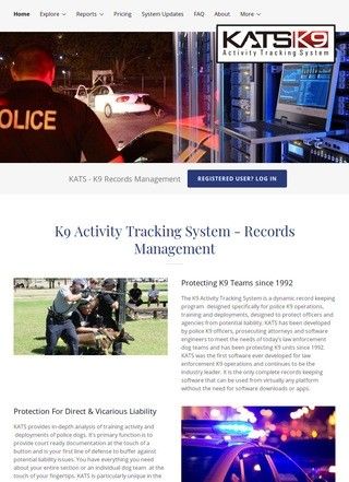 KATS - K9 Activity Tracking System Law Enforcement Software