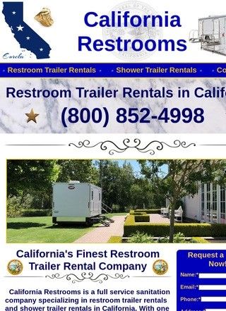 California Restroom Trailer Rentals