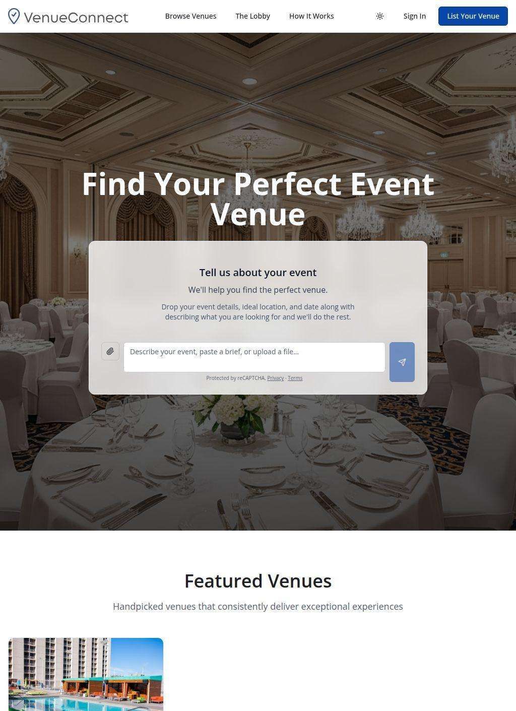 Event Venue Marketplace Venue Connect by Expo Pass