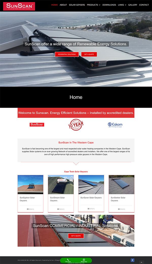 Sunscan Solar Water Geysers & Heat Pumps