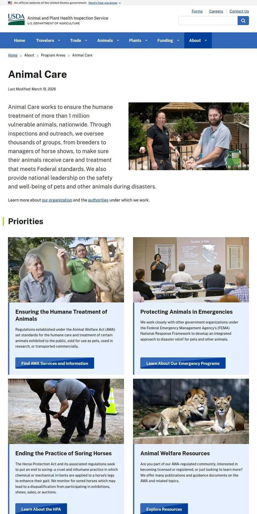 USDA APHIS Animal Care