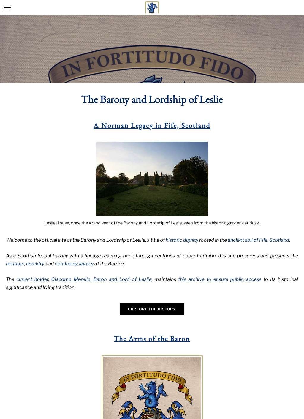 Barony and Lordship of Leslie – Scottish Feudal Heritage
