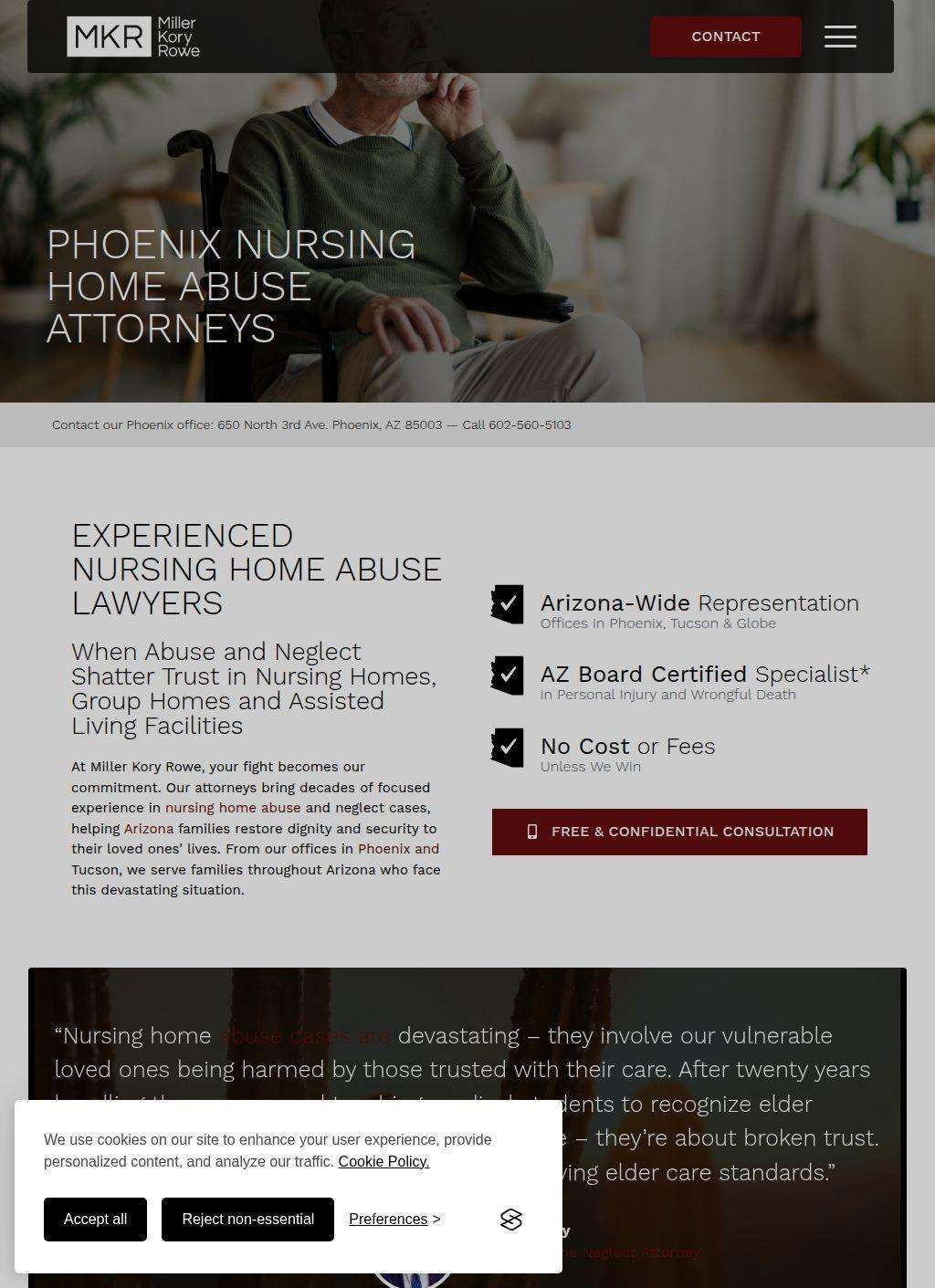 Miller Kory Rowe Nursing Home Abuse Attorneys
